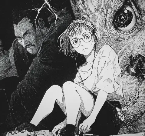 科幻题材代表作品封面，机甲与未来都市风格